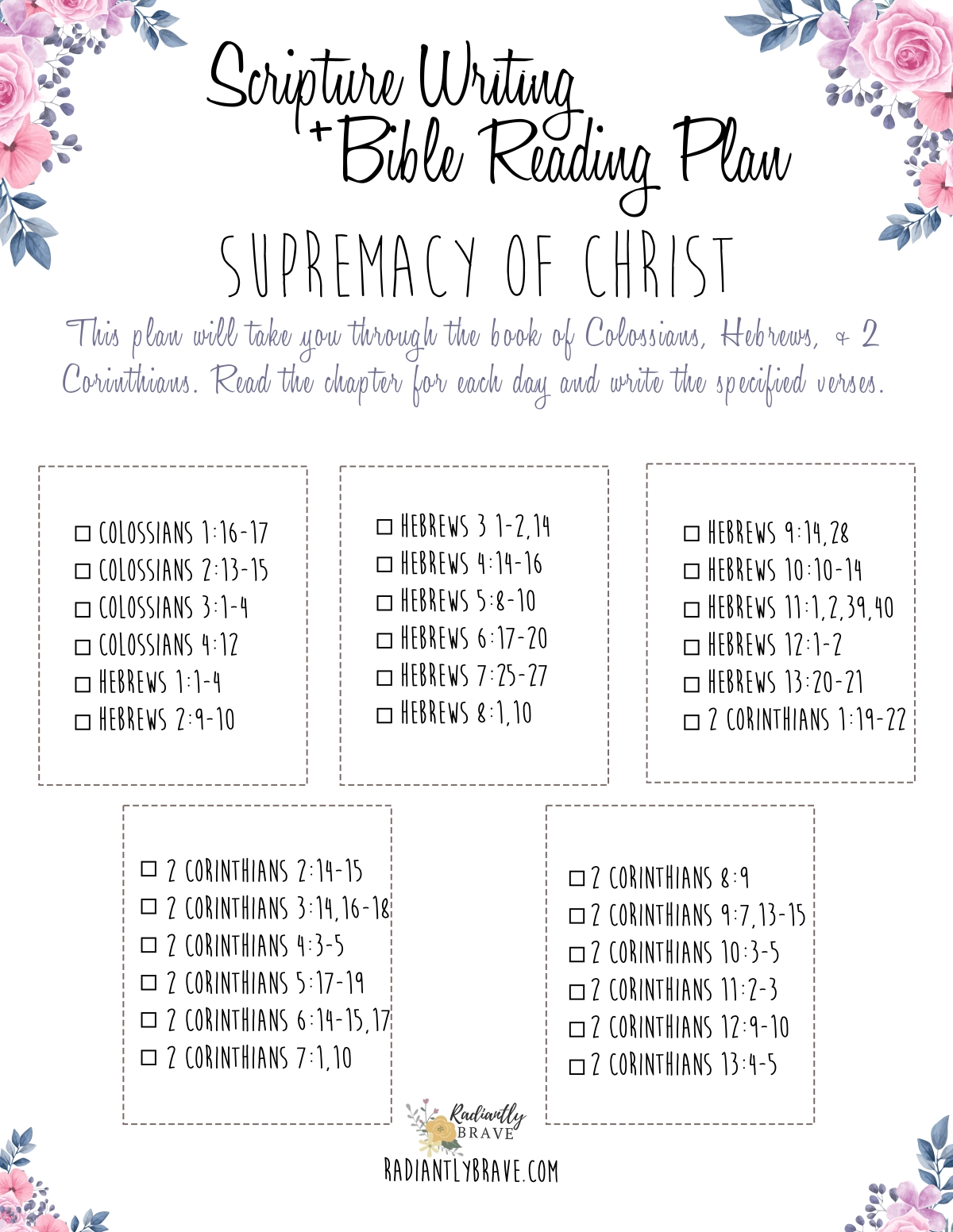 Scripture Writing: The Supremacy of Christ
